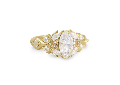 Diamond Fantasy Ring, Yellow Gold