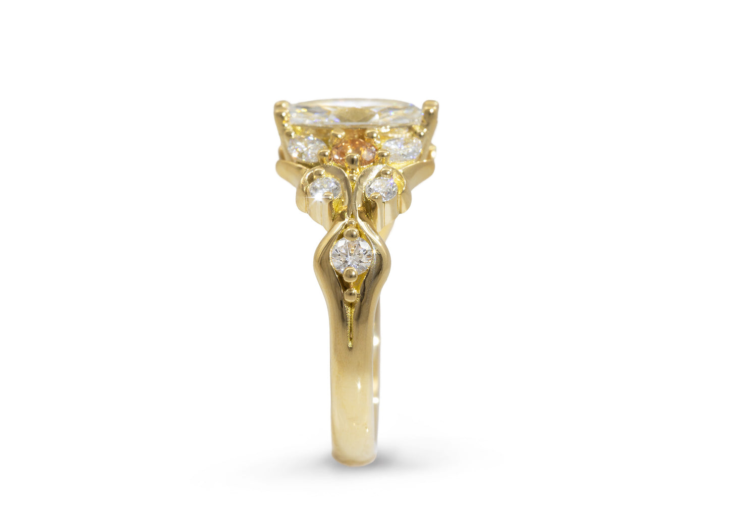 Diamond Fantasy Ring, Yellow Gold