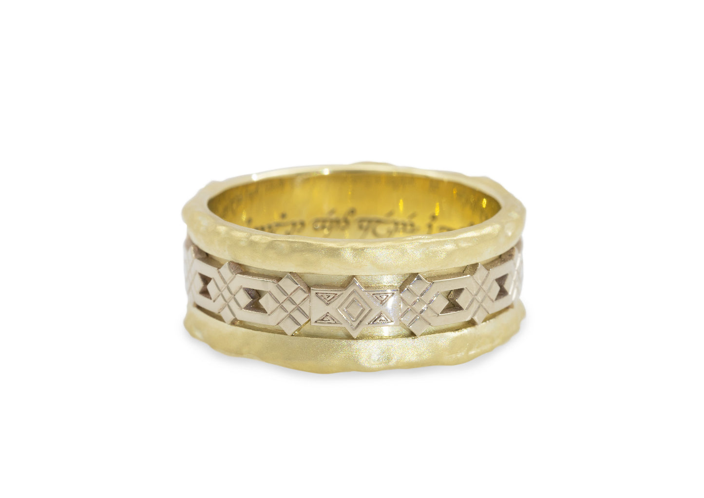 Dwarven Knott Ring, Yellow & White Gold