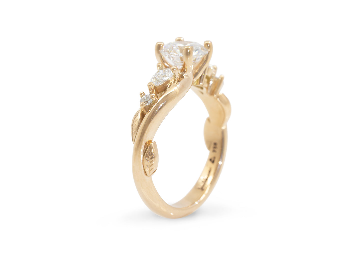 Floral Lab-Grown Vine Ring, Red Gold