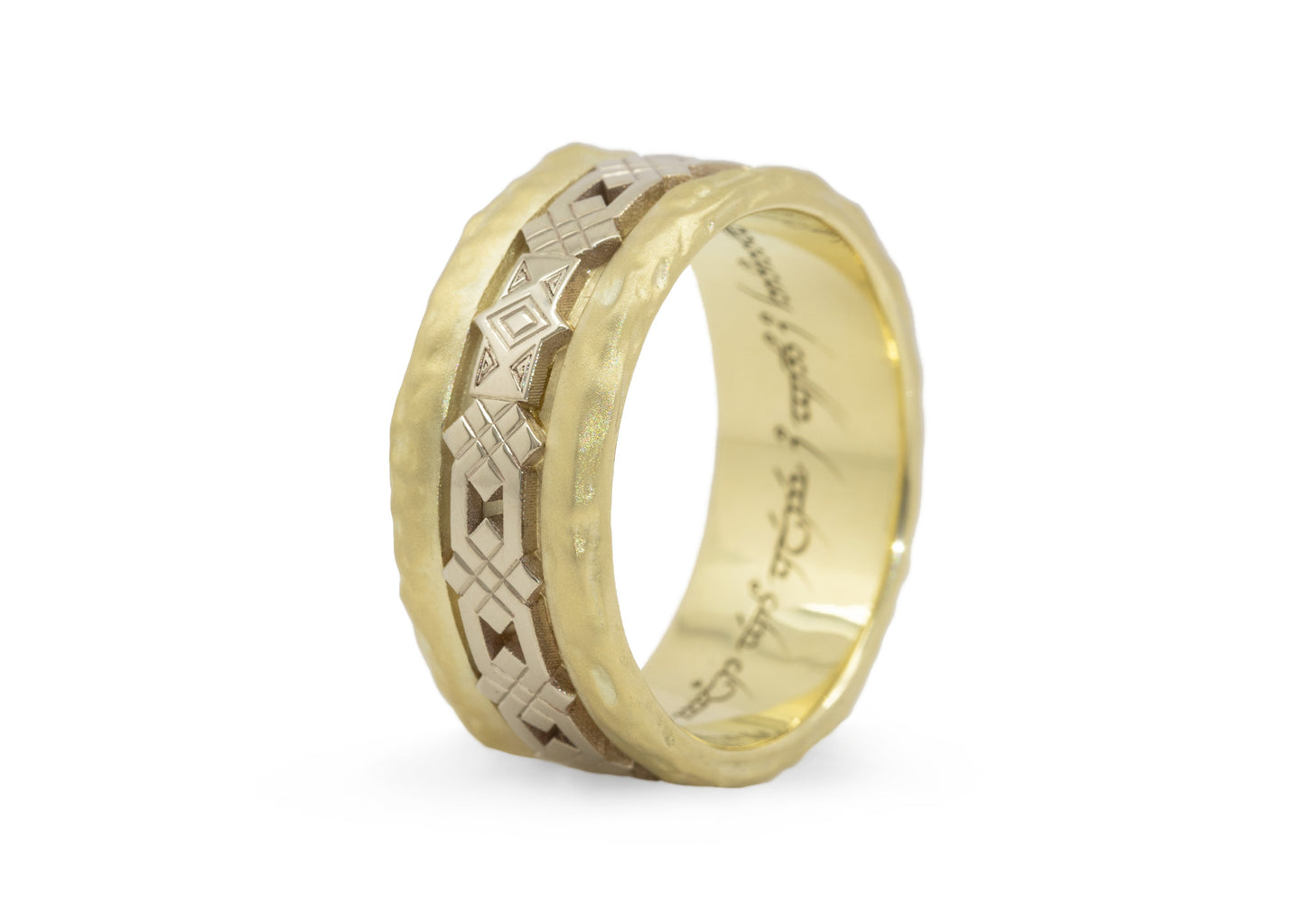 Dwarven Knott Ring, Yellow & White Gold