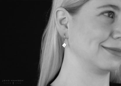 Angled Square Love Stories Diamond Earrings, Yellow Gold