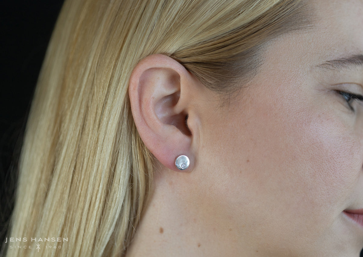 Round Love Stories Diamond Earrings, White Gold & Platinum
