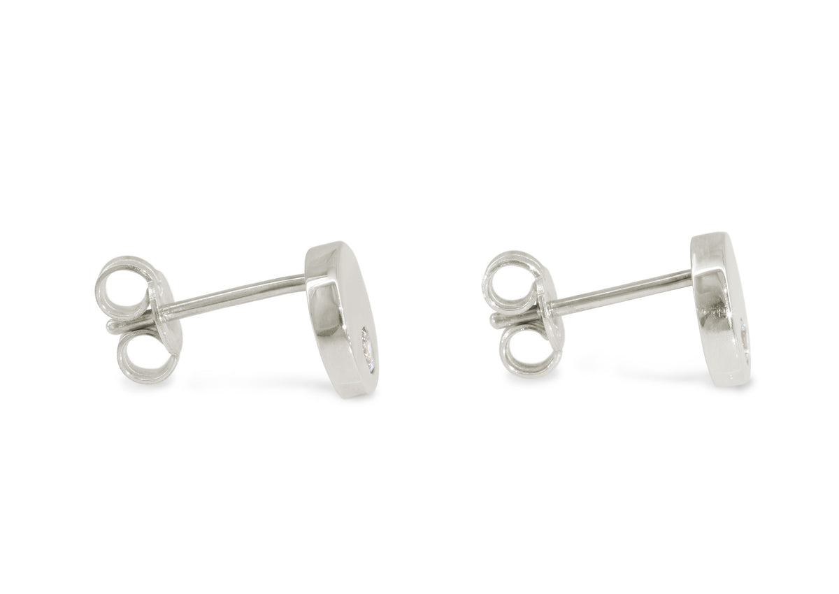 Round Love Stories Diamond Earrings, White Gold & Platinum