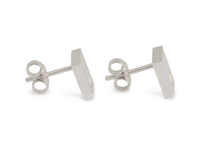 Square Love Stories Diamond Earrings, White Gold & Platinum