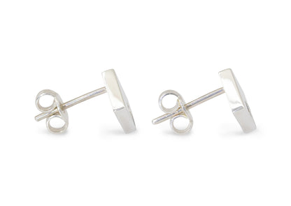 Angled Square Love Stories Diamond Earrings, Sterling Silver