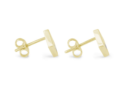 Angled Square Love Stories Diamond Earrings, Yellow Gold