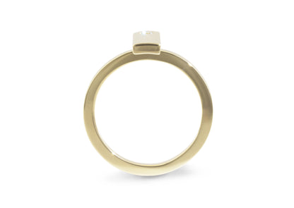 Rectangle Love Stories Stacker Ring, Yellow Gold