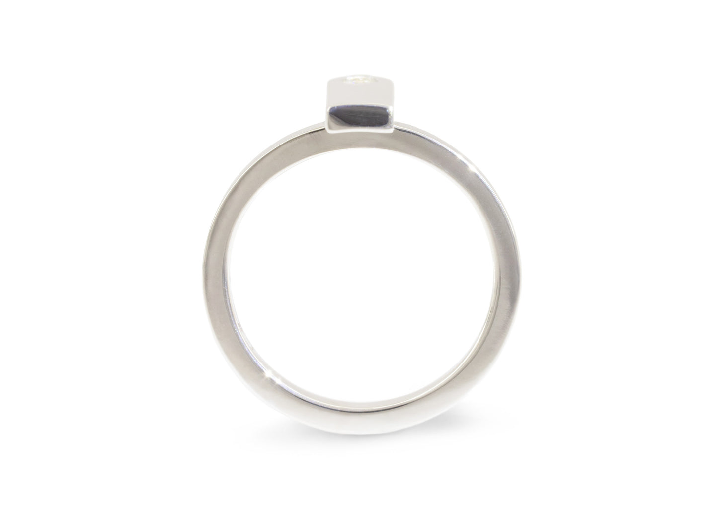 Rectangle Love Stories Stacker Ring, Sterling Silver