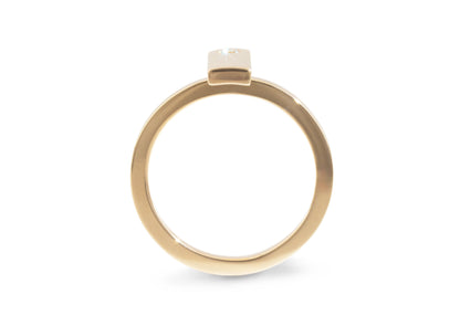 Rectangle Love Stories Stacker Ring, Red Gold