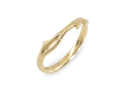 J3339 Vine & Leaf Band, Yellow Gold
