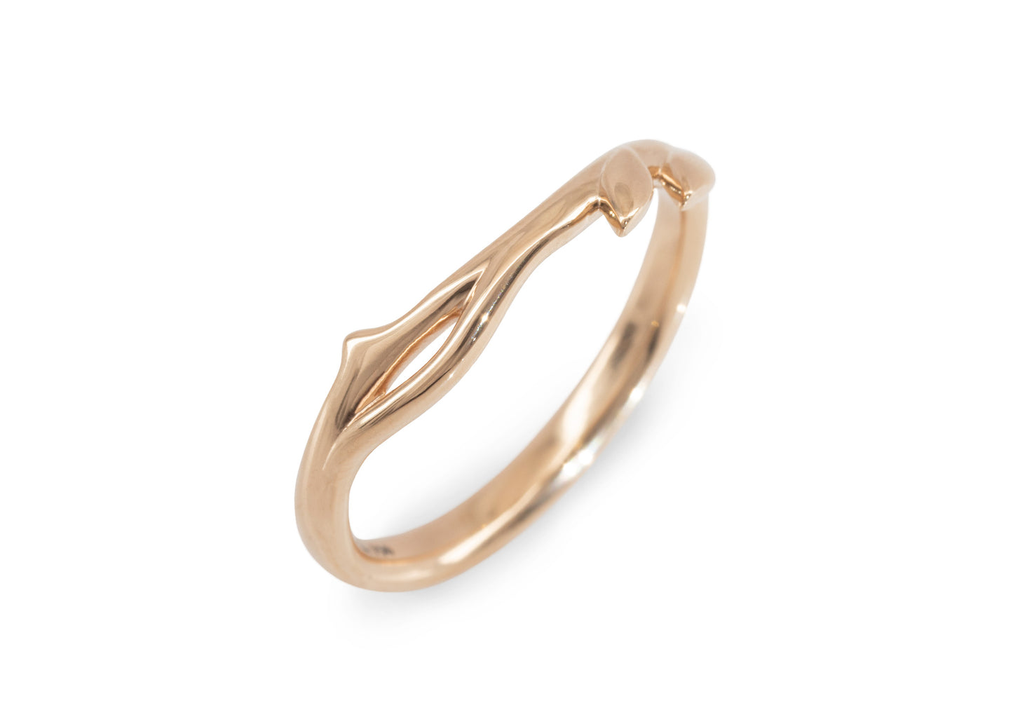 J3339 Vine & Leaf Band, Red Gold