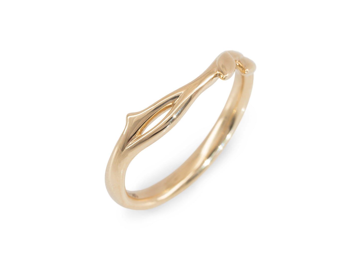 J3341 Vine & Leaf Band, Red Gold