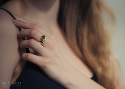JW211 Cabochon Gemstone Ring, Yellow Gold