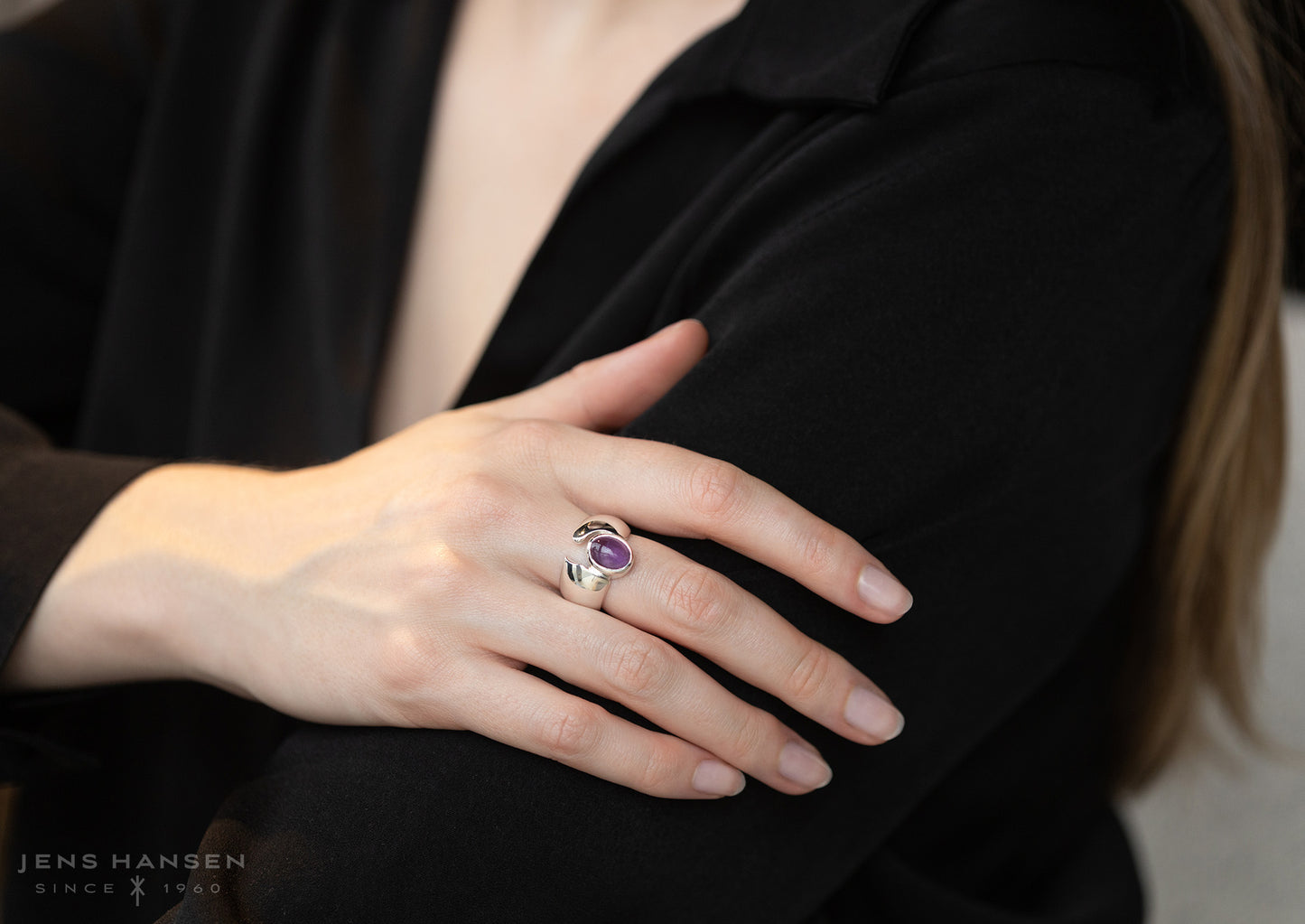 JW23 Cabochon Gemstone Ring, Yellow Gold