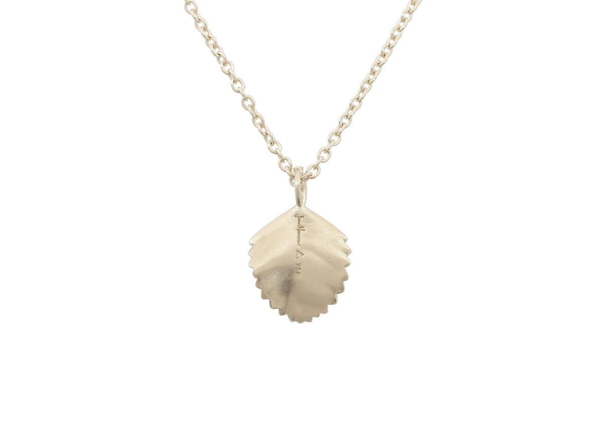 Beech Leaf Pendant, Sterling Silver