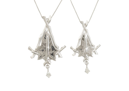 Elven Leaf Pendants, Platinum