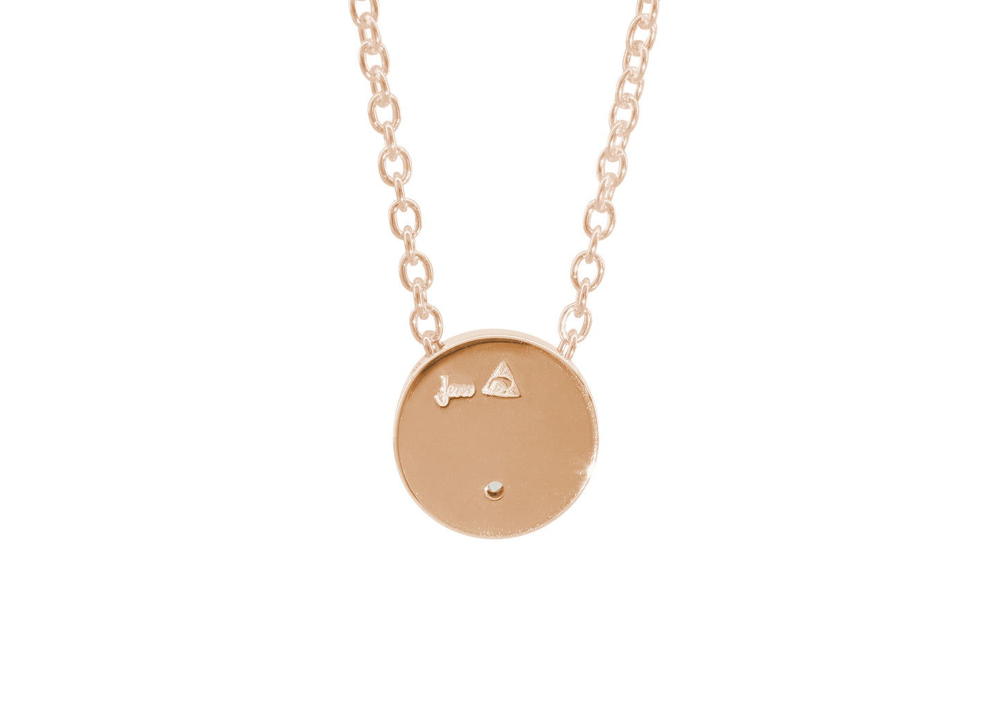 Round Love Stories Diamond Pendant, Red Gold