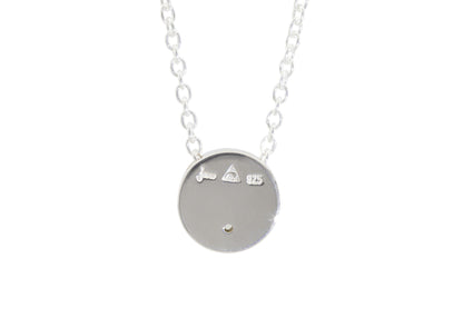 Round Love Stories Diamond Pendant, Sterling Silver