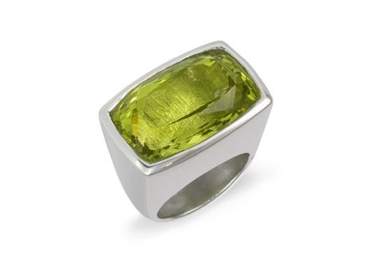 JW279 Lemon Citrine Ring, Sterling Silver