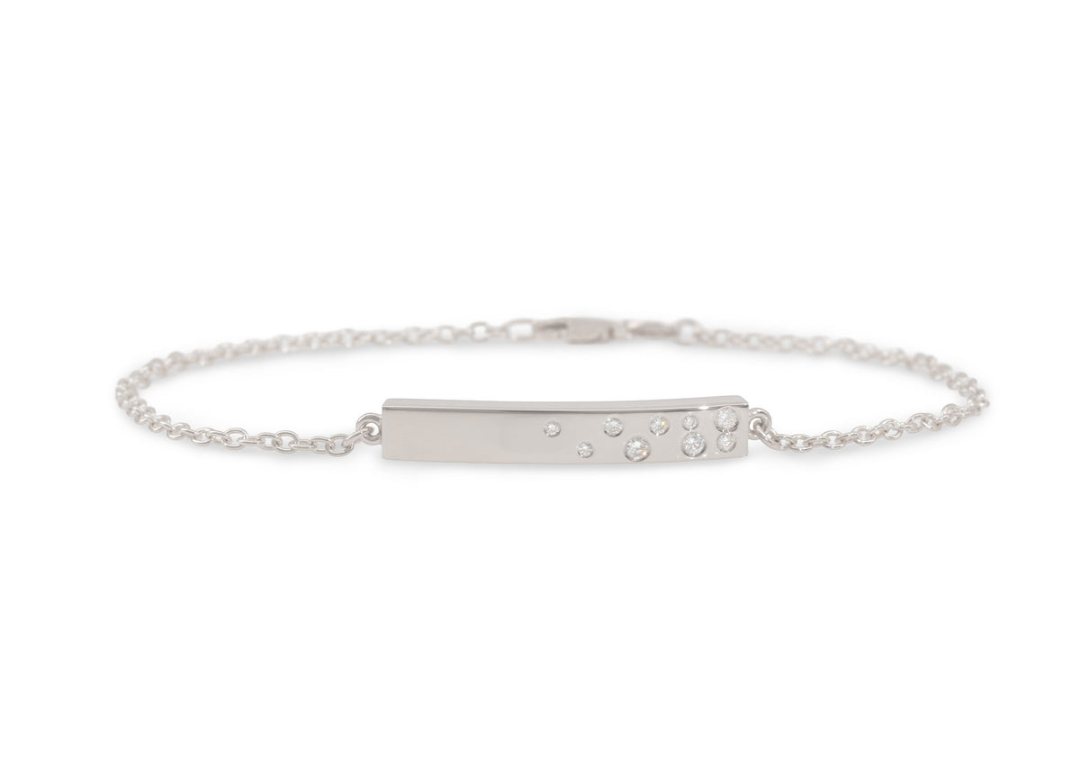 Love Stories Bar Bracelet with Diamond, Sterling Silver