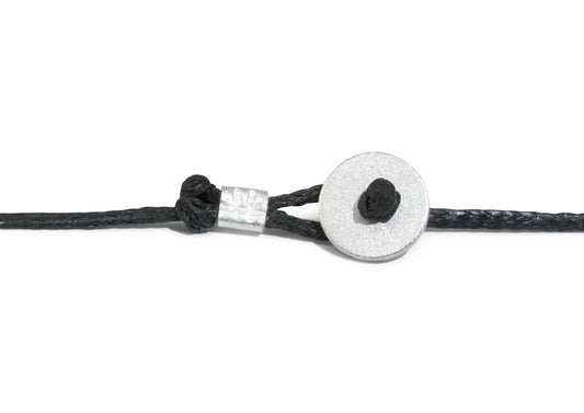 Wax Cord with Toggle, White Gold & Platinum