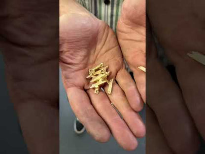 Hand Crafted Block Bracelet, White Gold & Platinum