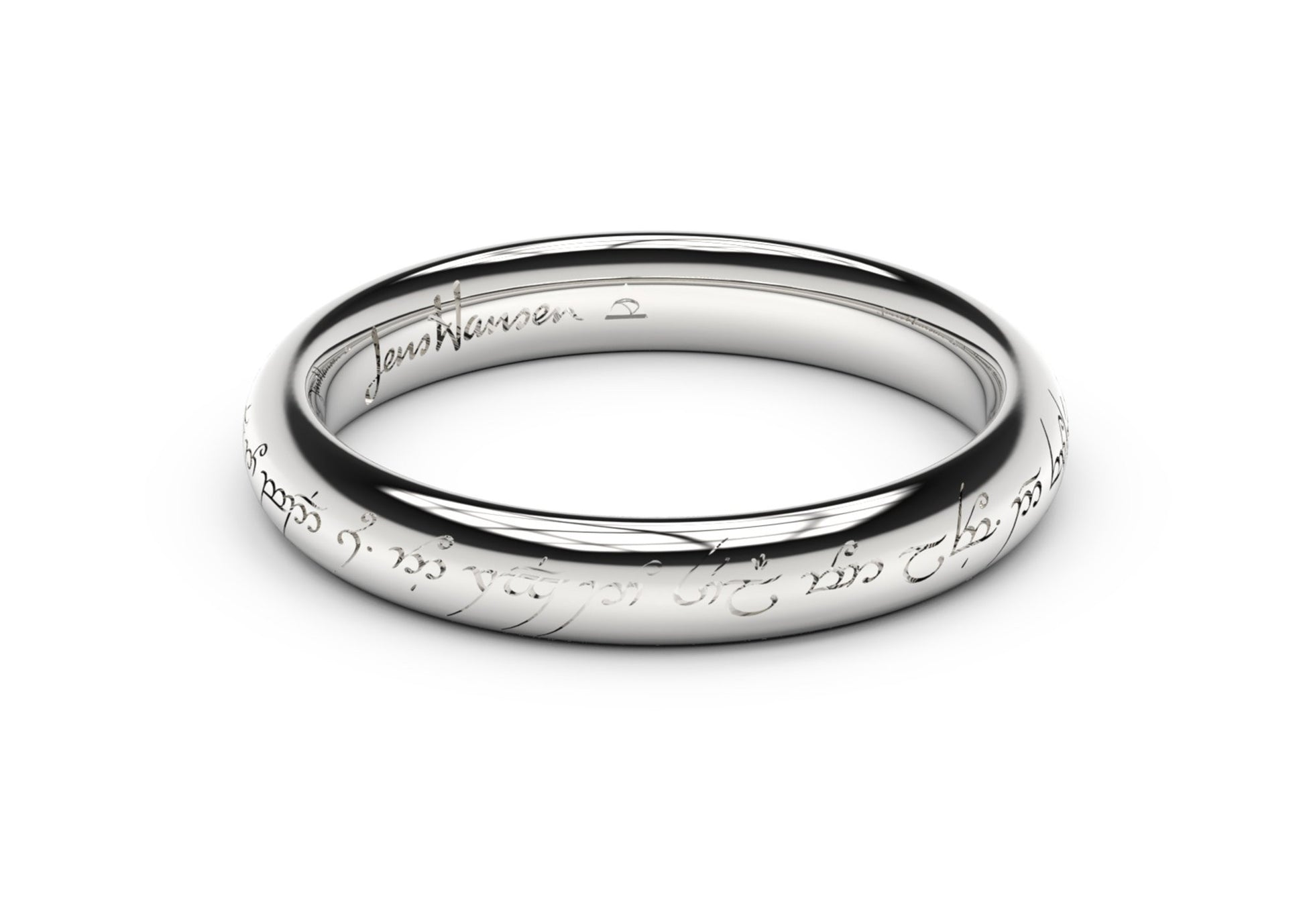 Petite Elvish Love Ring White Gold and Platinum