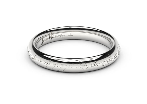 Petite Elvish Love Ring White Gold and Platinum