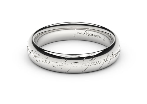 Petite Elvish Love Ring White Gold and Platinum