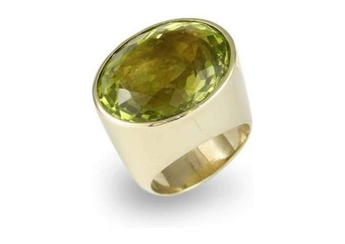 9ct Gold & Lemon Cubic Zirconium Ring   - Jens Hansen