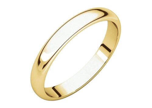 3-12mm Classic Half Round Wedding Band. Yellow Gold.   - Jens Hansen - 2