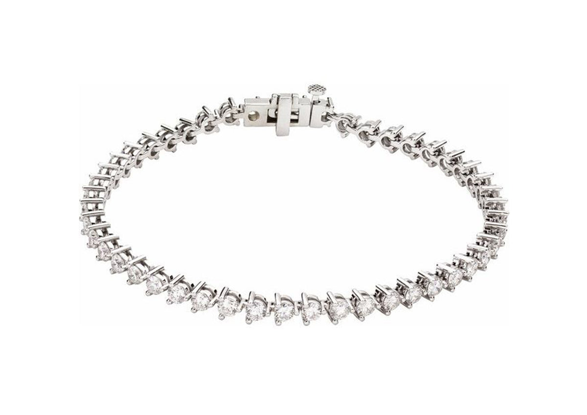 Lab Grown Diamond Tennis Bracelet, White Gold