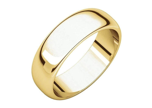 3-12mm Classic Half Round Wedding Band. Yellow Gold.   - Jens Hansen - 1