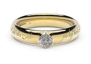Elegant Elvish Engagement Ring, ~.33ct 9ct Yellow Gold