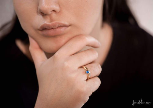 JW193 Gemstone Ring, Yellow Gold