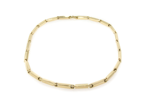 Hand Crafted Block Chain, Yellow Gold