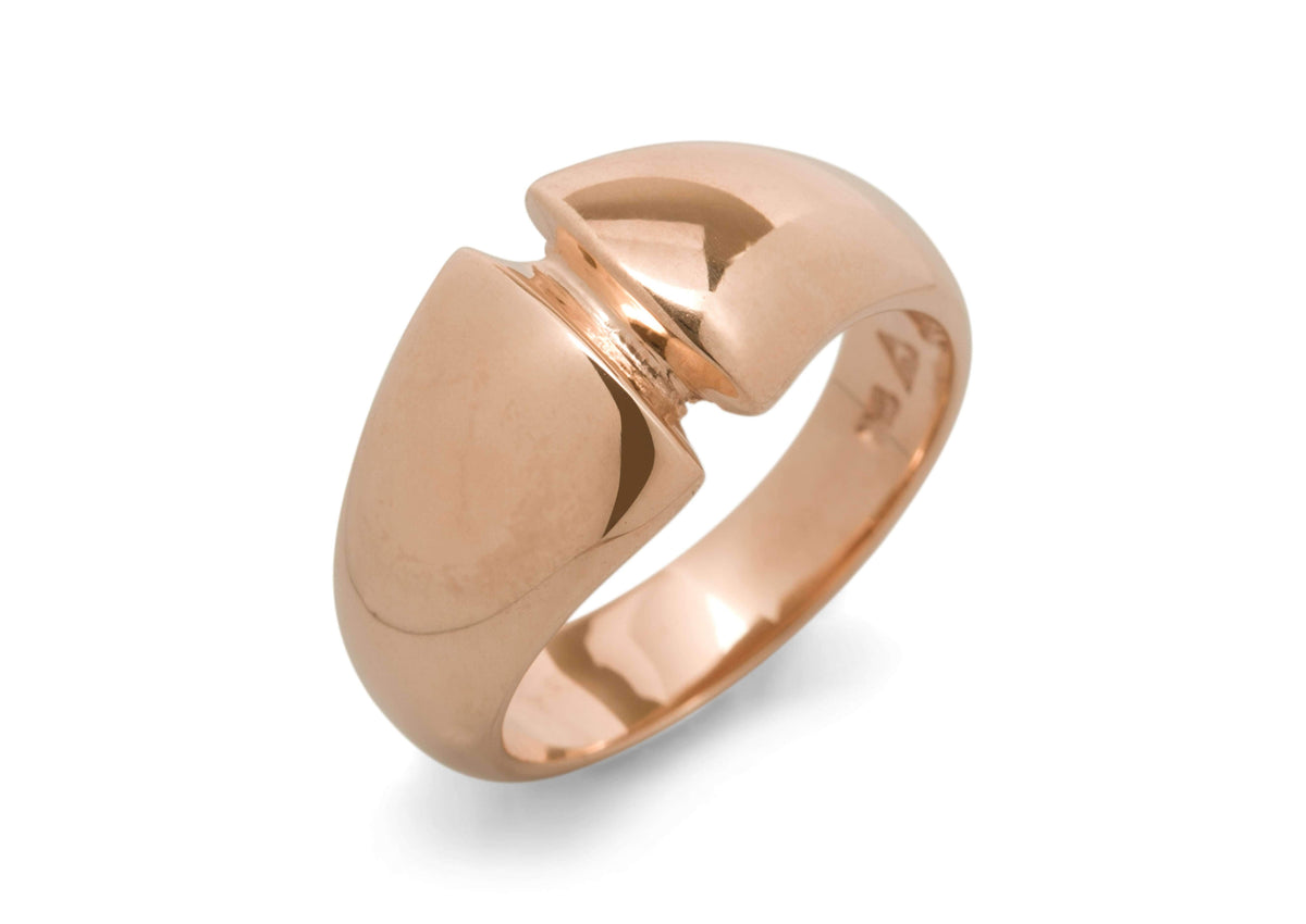 JW6 Dome Ring, Red Gold
