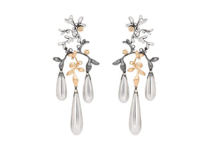 Gipsy earrings in silver and gold