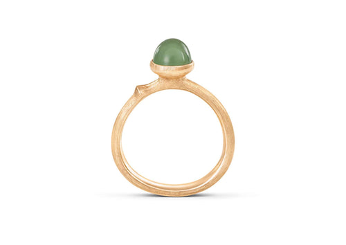 Lotus Ring in 18ct Yellow Gold with Serpentine