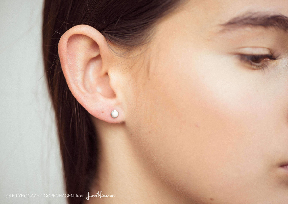 Circus earrings in Sterling silver with Rose Opal