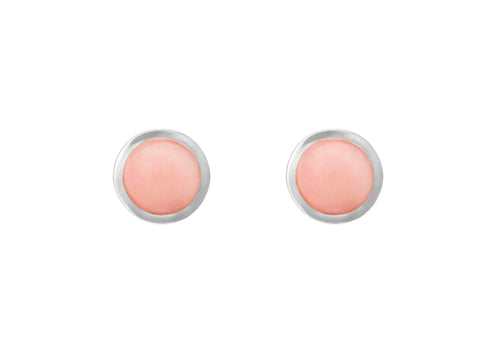 Circus earrings in Sterling silver with coral