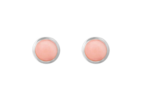Circus earrings in Sterling silver with Rose Opal