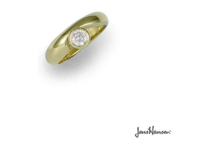 18ct Gold & Brilliant cut Diamond Ring   - Jens Hansen - 1