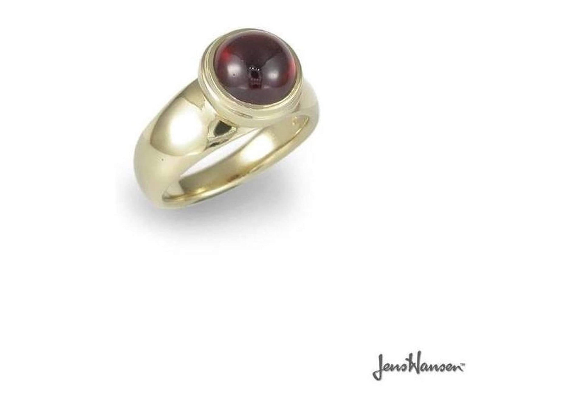 9ct Ring with Red Garnet   - Jens Hansen