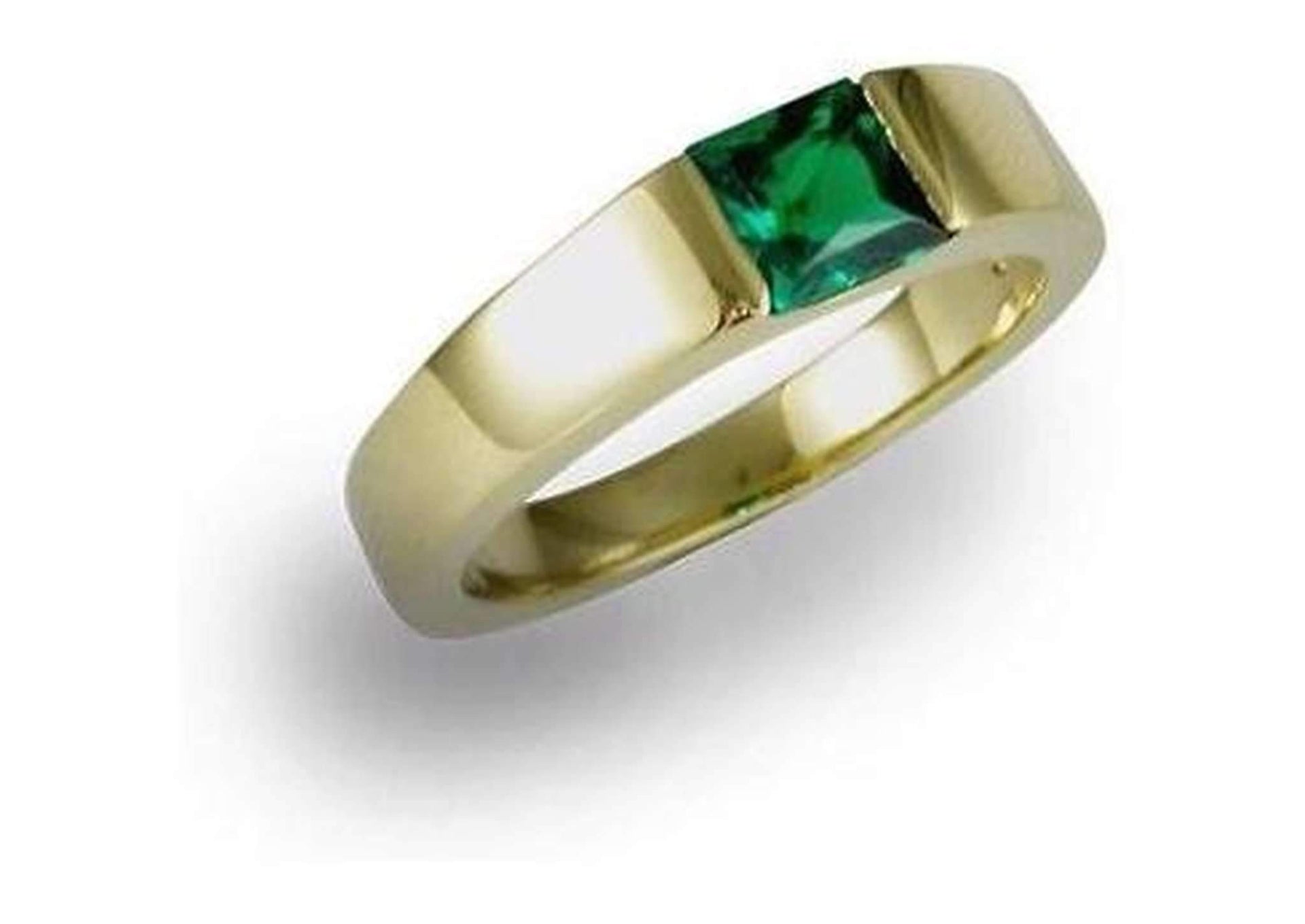 18ct Gold Ring with a Biron Emerald   - Jens Hansen