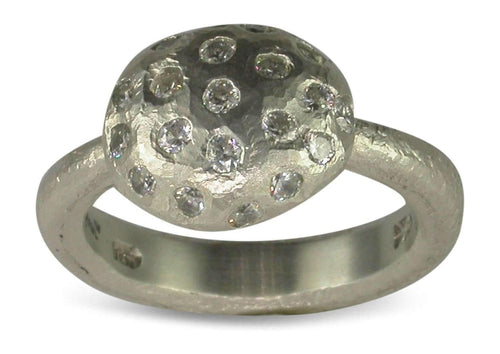 Palladium Ring with Diamonds   - Jens Hansen - 2