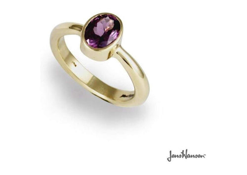 9ct Gold Dress Ring with Amethyst   - Jens Hansen