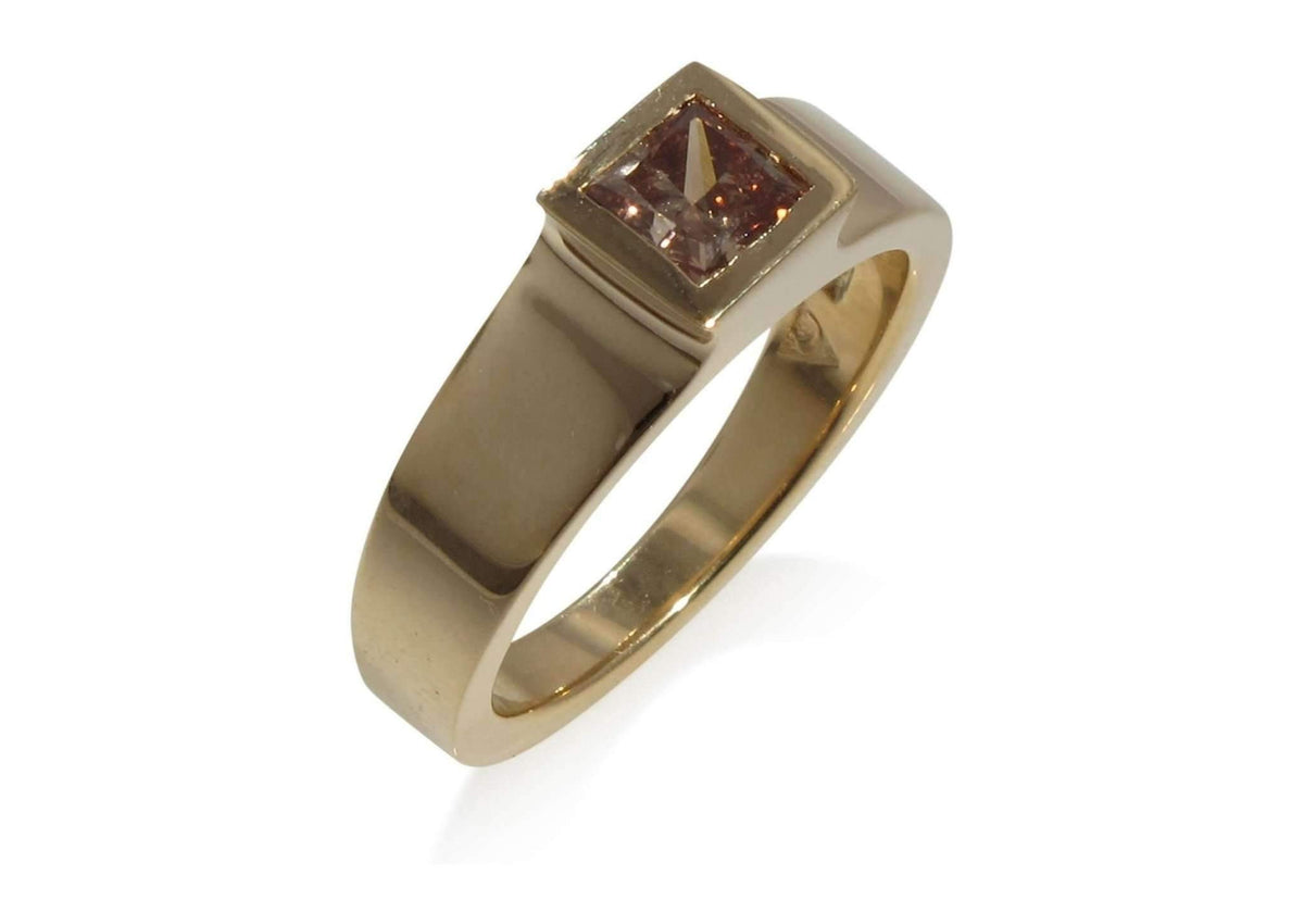 JW86 Princess Diamond Engagement Ring, Yellow Gold