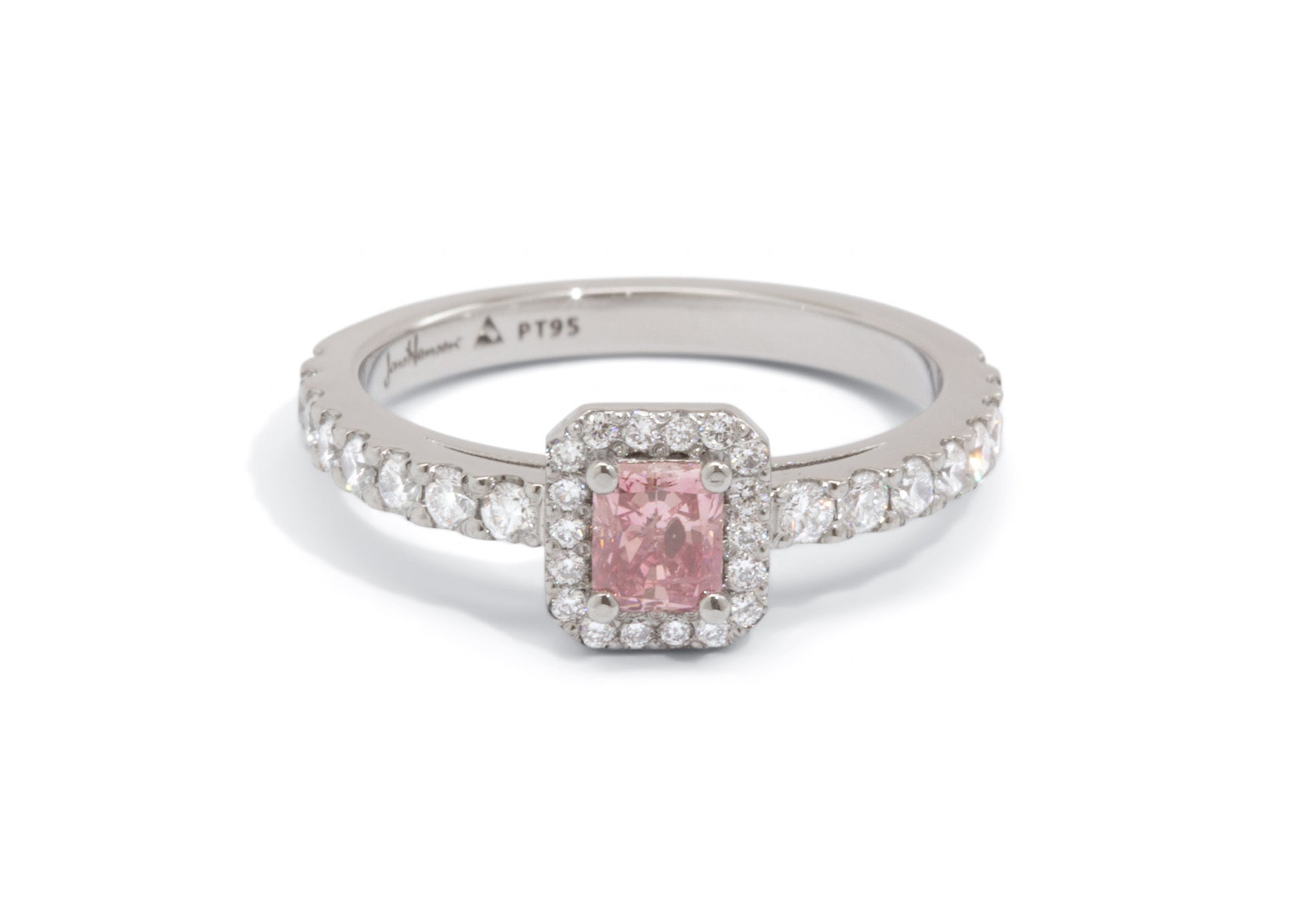 Pink Sapphire 3 Stone Engagement Ring – Bella Rosa Galleries